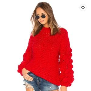 Tularosa Red Knit Sweater Size S (originally $188)